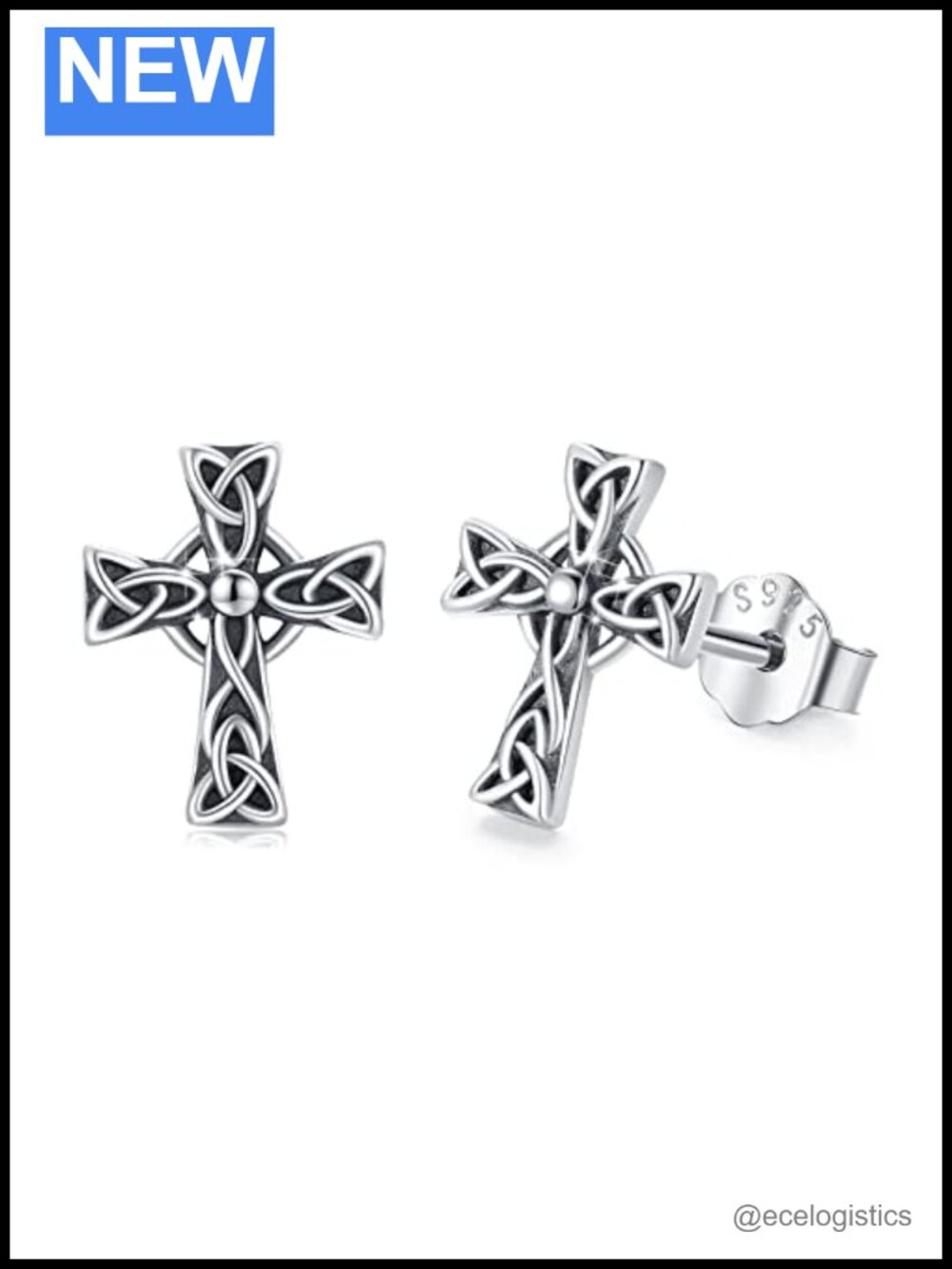 925 Sterling Silver Celtic Knot Stud Earrings Hypoallergenic Tiny